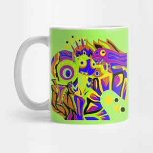 green armored alien ecopop Mug